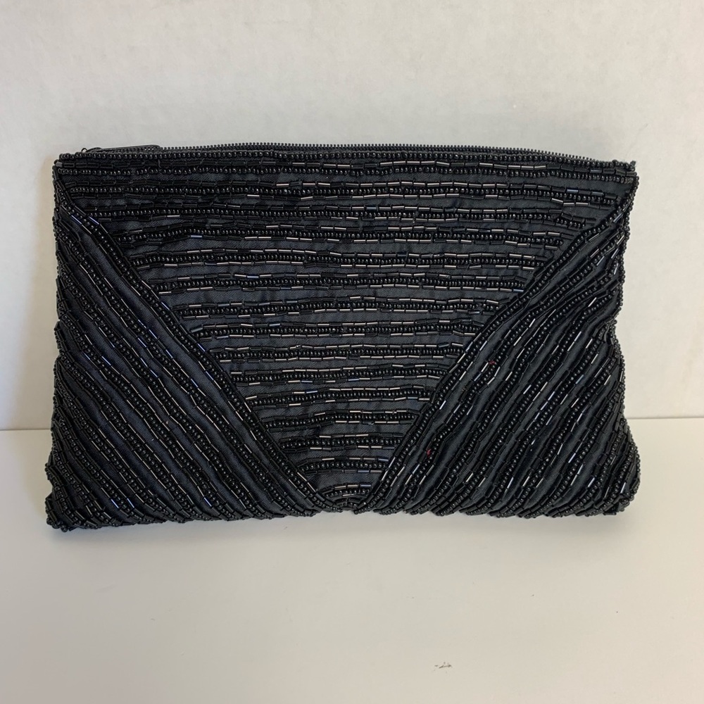 Vintage Black Beaded Clutch - Picture 7 of 7